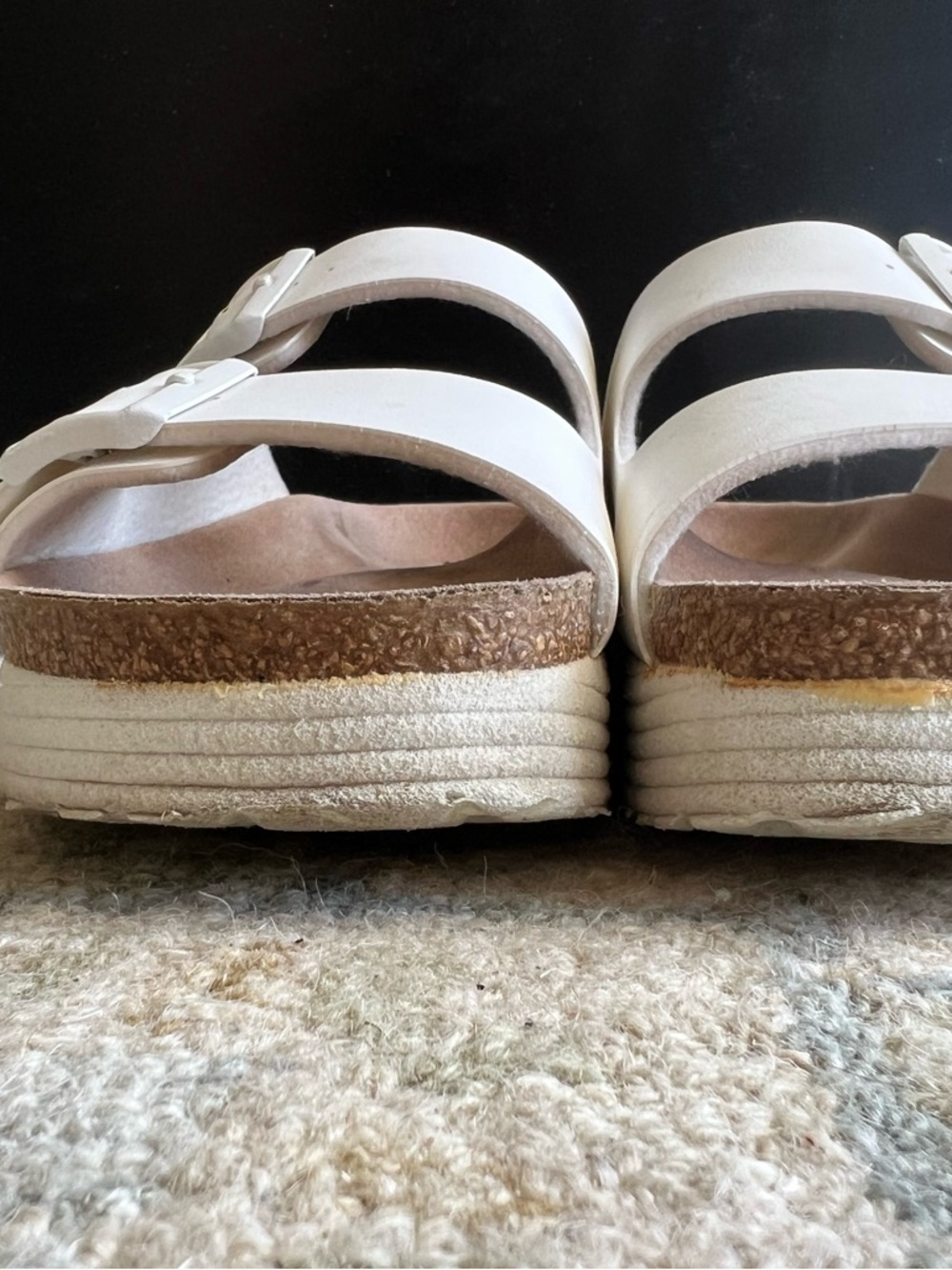 BIRKENSTOCK !LIKE NEW!  Papillio Sandals - White size 39 (US 8/8.5) - Picture 6 of 9